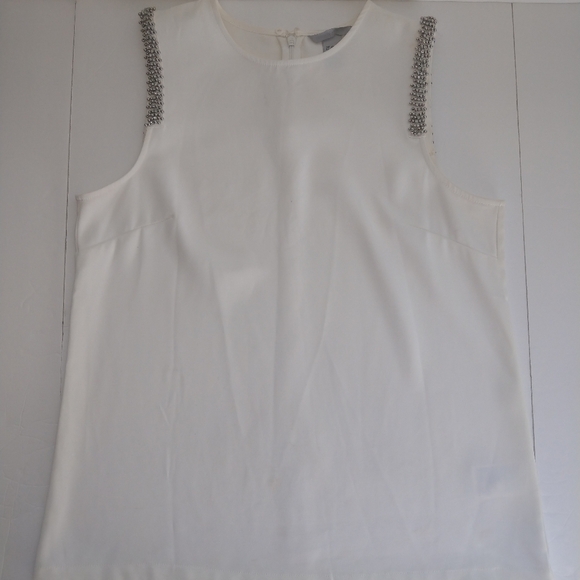 H&M sleeveless, white blouse, Size 10 - Picture 8 of 9